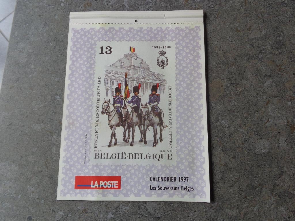 1 ancien calendrier 1997 avec la famille royale belge, Enlèvement