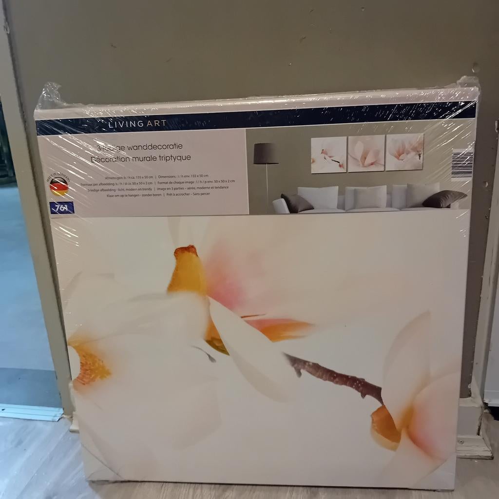 2 sets de décoration murale en 3 pièces (6 panneaux) — nouve, Enlèvement, Comme neuf, Panneau mural