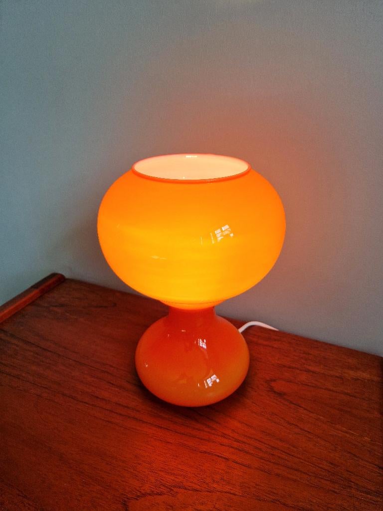 Lampe de table Space Age en verre orange, Massive,1960, Antiquités & Art, Antiquités | Éclairage, Enlèvement ou Envoi
