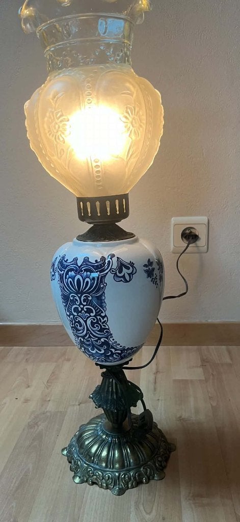 Belle lampe déco, entre tradition et élégance, Vintage, Source lumineuse incluse, Autres types, Verre
