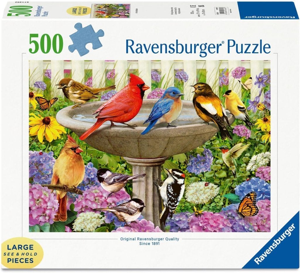 Ravensburger Puzzel in vogelbad - 500 stukjes Nieu, Ophalen, Zo goed als nieuw
