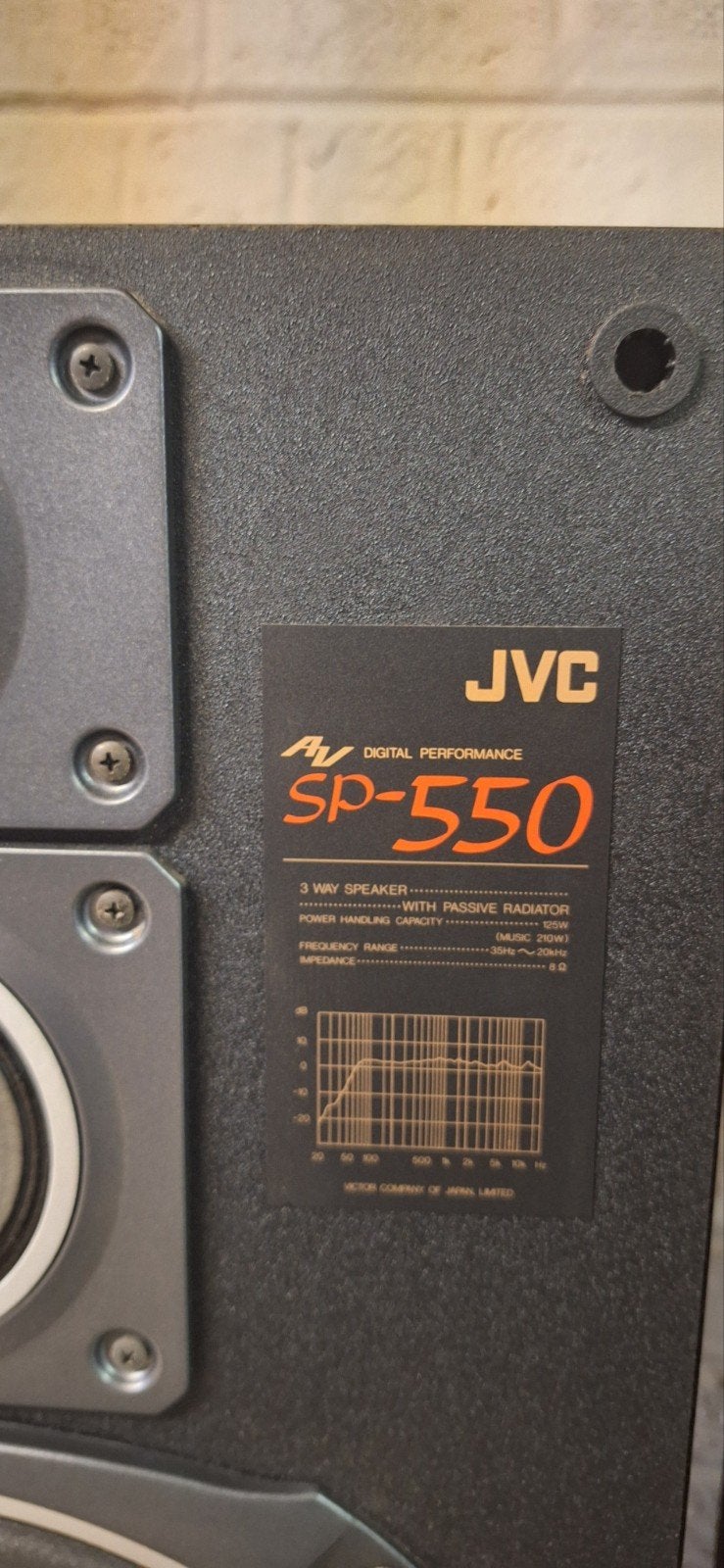 Paire d'enceintes vintage JVC SP-550 – 3 voies (Excellent ét, TV, Hi-fi & Vidéo, Enlèvement, JVC