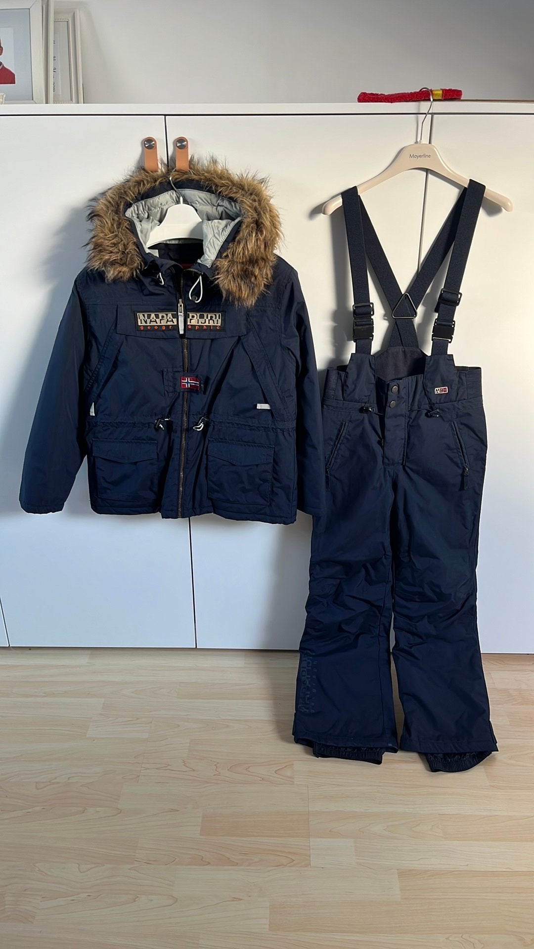 Napapijri skijas en skibroek 14 jaar, Kinderen en Baby's, Ophalen of Verzenden, Zo goed als nieuw, Setje, Napapijri