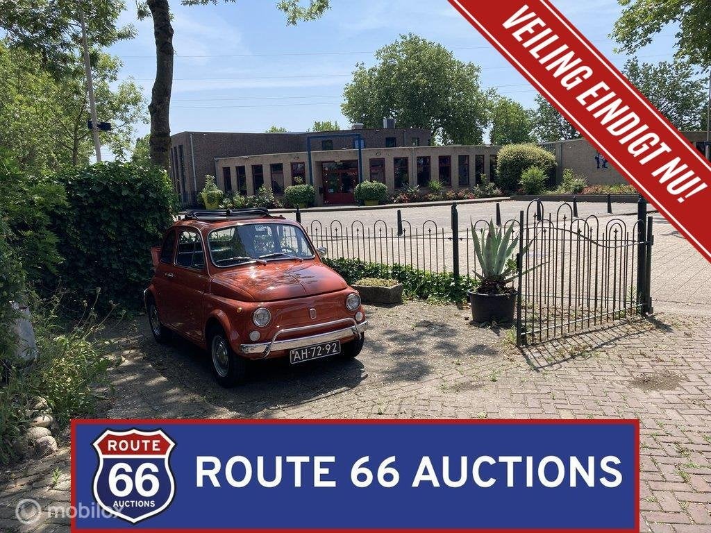 Fiat 500 L | 1971 | Route 66 Auctions, Autos, Achat, Entreprise, Boîte manuelle, Autre carrosserie