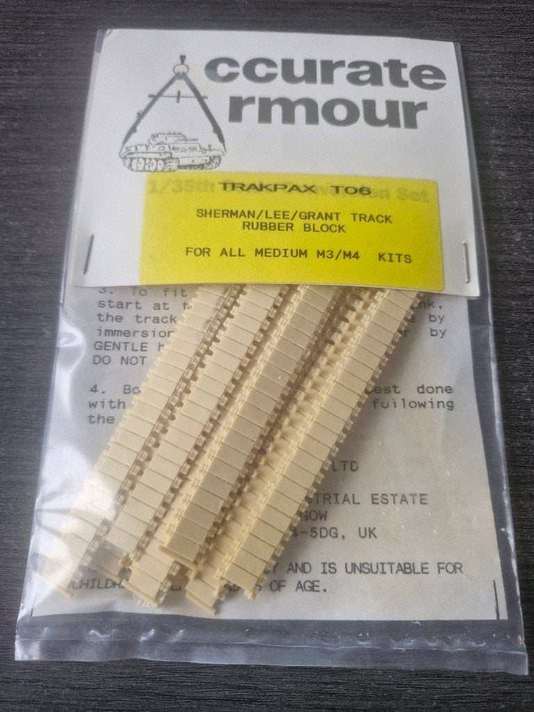 Accurate Armour 1/35 Sherman/Lee/ Grant Track Rubber Block, Overige merken, Tank, 1:32 tot 1:50, Nieuw