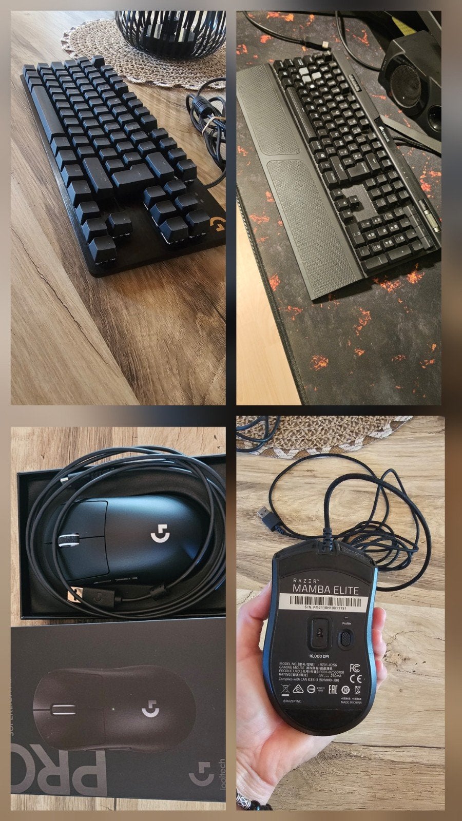 Clavier/souris gamer Razer Corsair Logitech