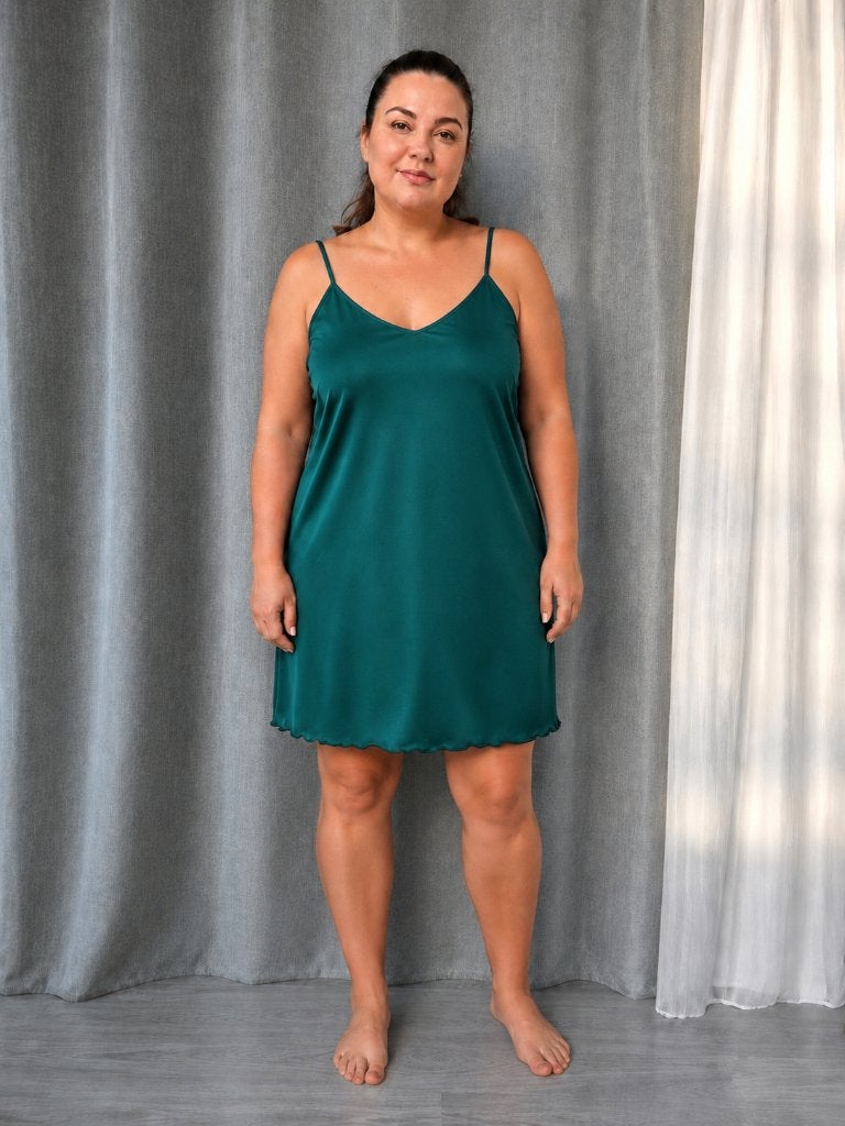 malachietgroen satijnen nachtjapon 3XL – nieuw, LEGGERI, Ophalen of Verzenden, Nieuw, Maat 46/48 (XL) of groter