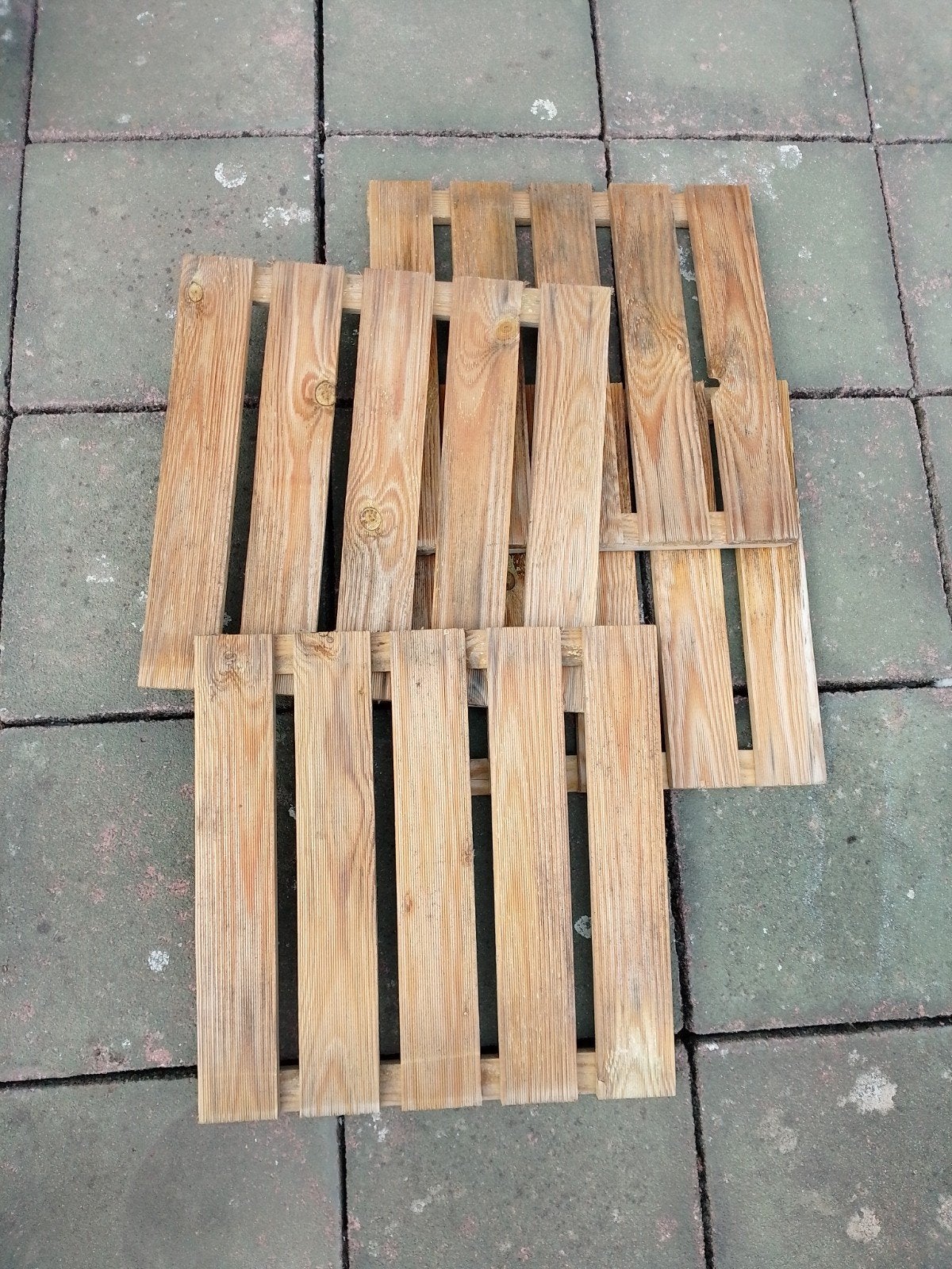 dalles en bois, Enlèvement, Utilisé, Bois