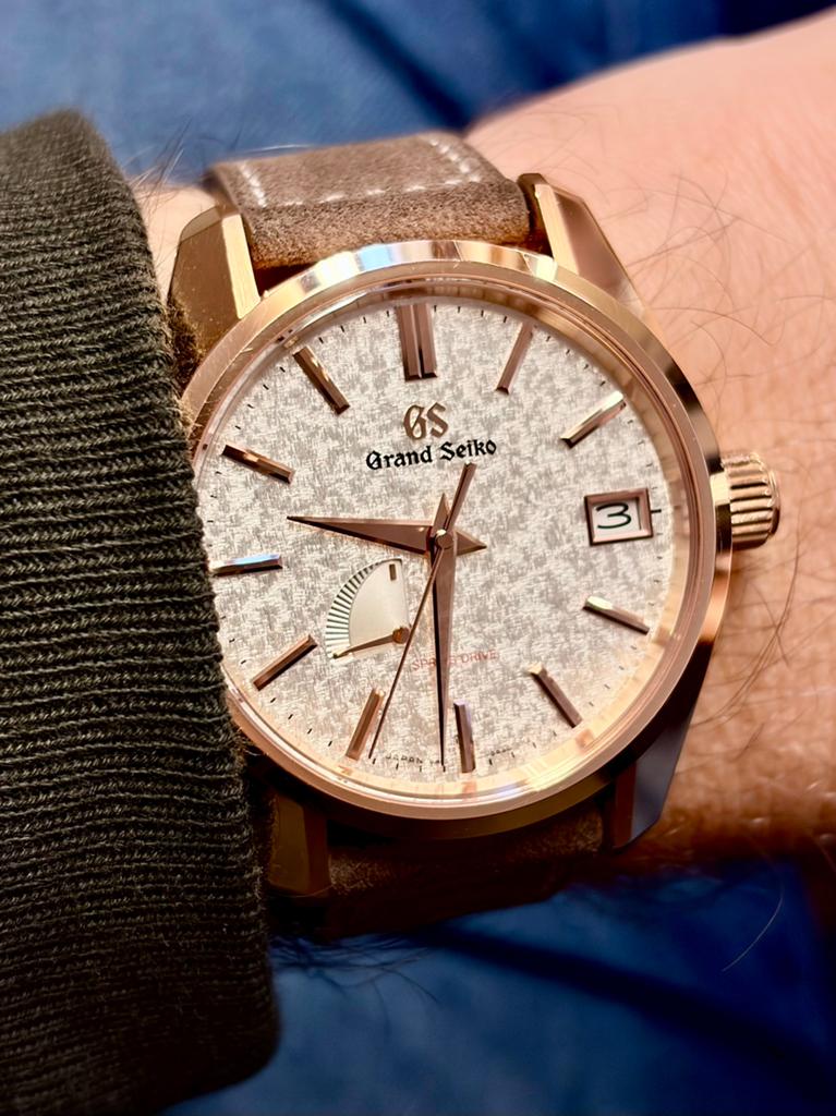 Grand Seiko SBGA384 Edition USA 50 stuks wereld, Handtassen en Accessoires, Horloges | Heren, Ophalen, Goud, Goud, Seiko