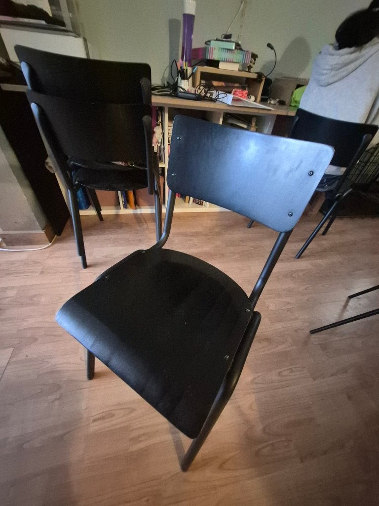 Schoolstoelen, Maison & Meubles, Enlèvement, Bois, Noir, Cinq, Six Chaises ou plus