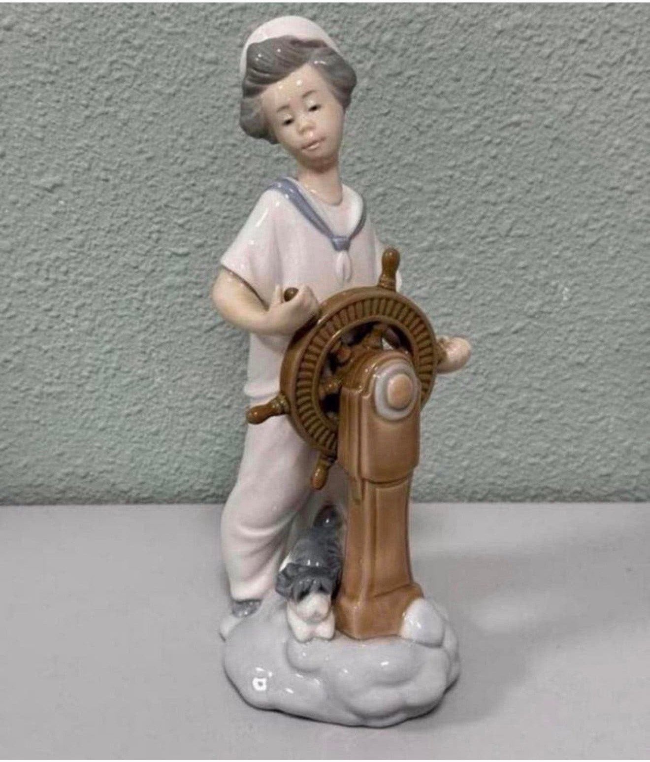 Belle statue en porcelaine Vintage 1985 NAO Lladro sail boy, Collections, Enlèvement ou Envoi, Comme neuf