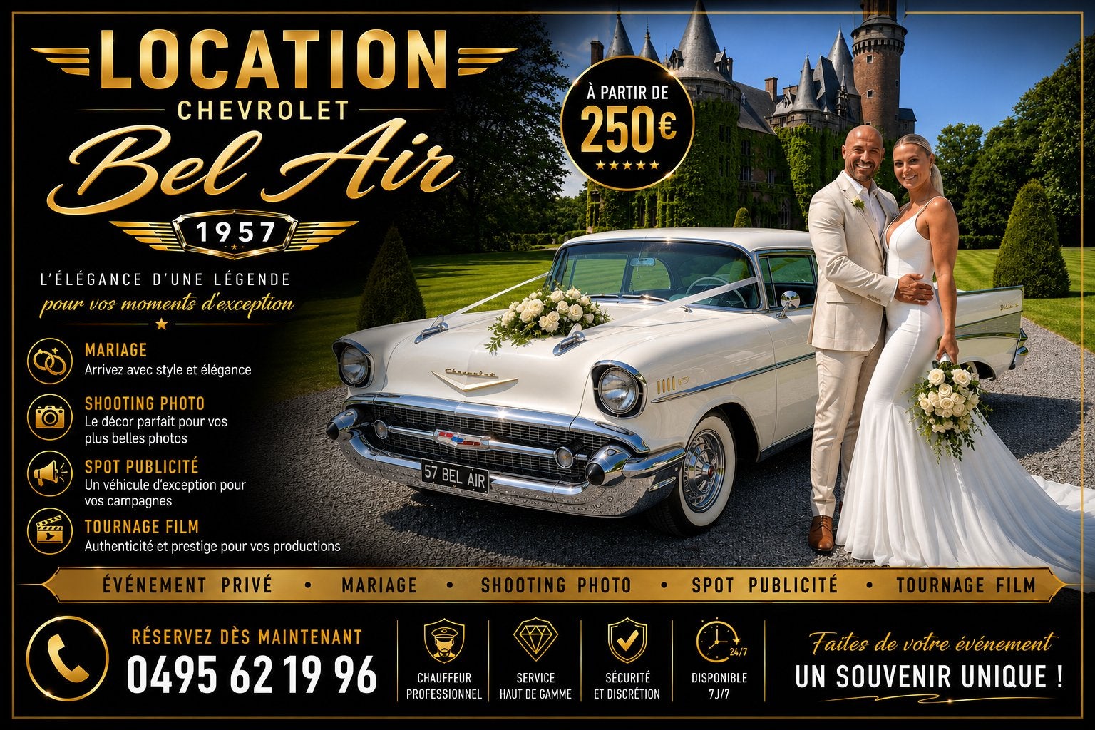 ️ VOITURE DE LOCATION POUR MARIAGE ET AUTRES ÉVÉNEMENTS