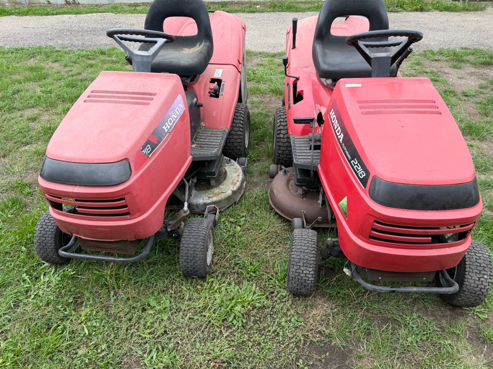 2 zitmaaiers honda 2218, Ophalen, Gebruikt