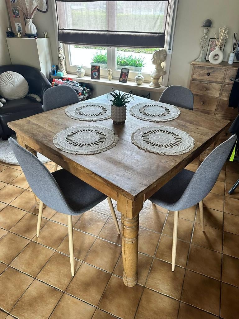 Massieve houten tafel, Huis en Inrichting, Tafels | Eettafels, Ophalen