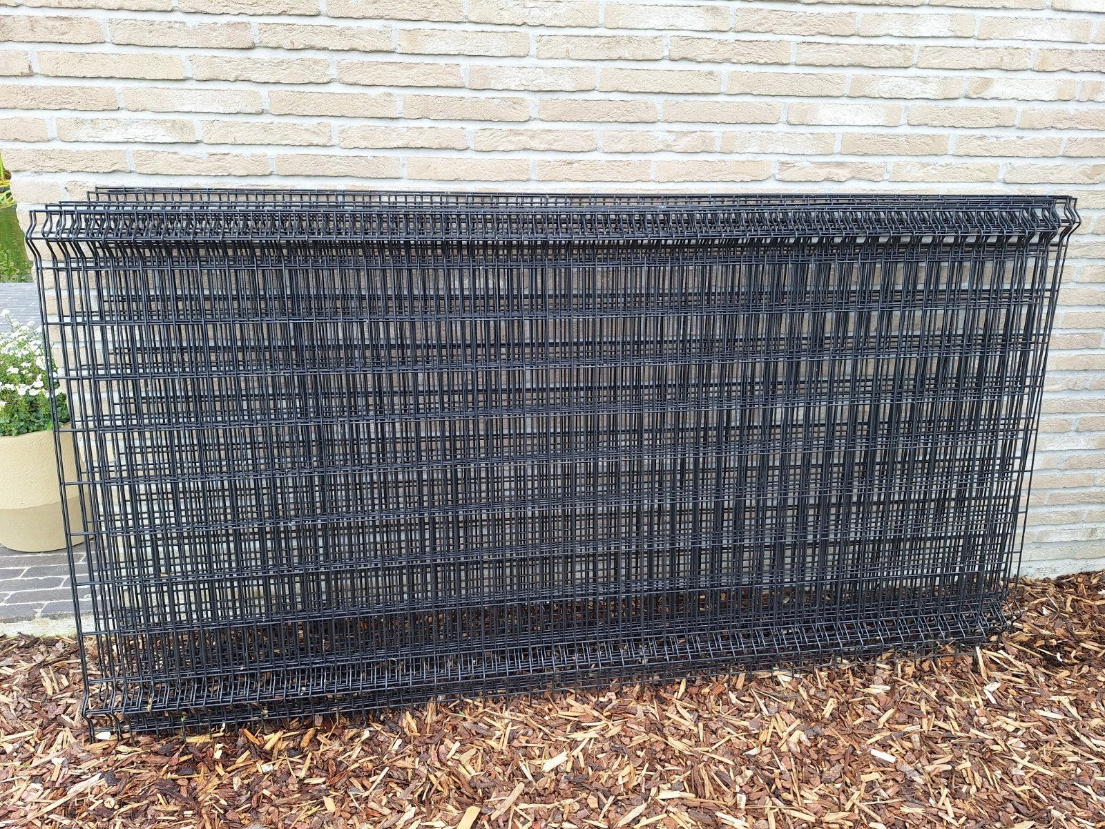 Zwarte draadpanelen 10 stuks, Jardin & Terrasse, Clôtures de jardin, Enlèvement, Comme neuf, Autres types