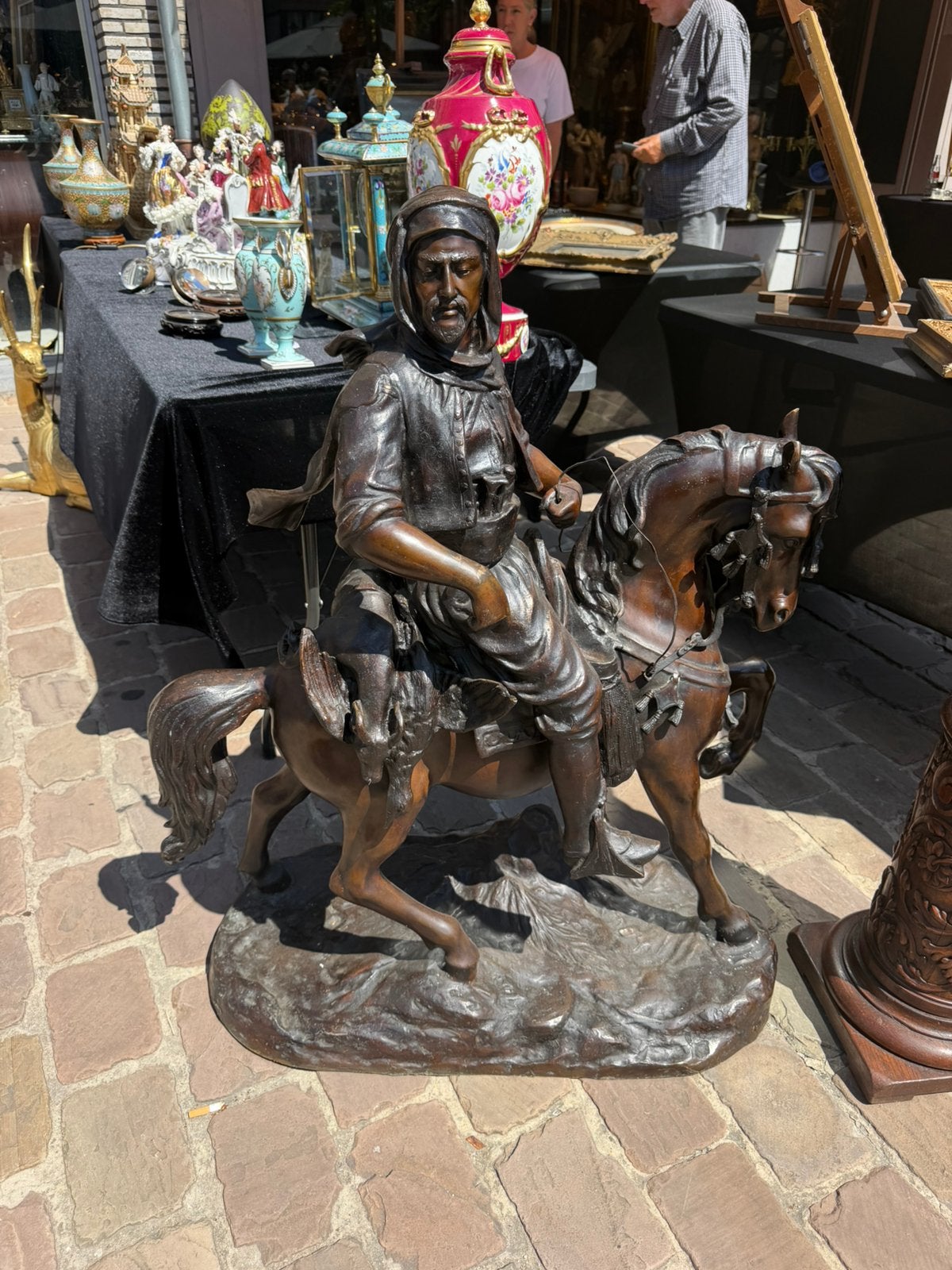 Bronzen beeld Bayerl File, Antiek en Kunst, Ophalen, Beeld