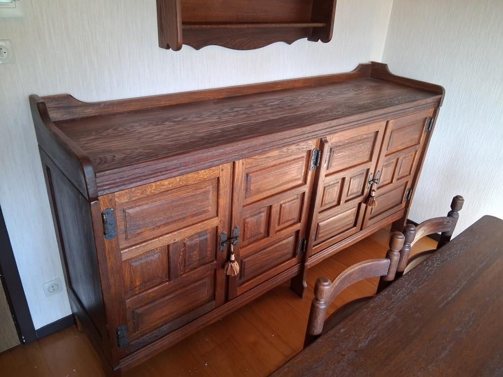 Vintage kast en 2 ophangkasten, Ophalen, Gebruikt