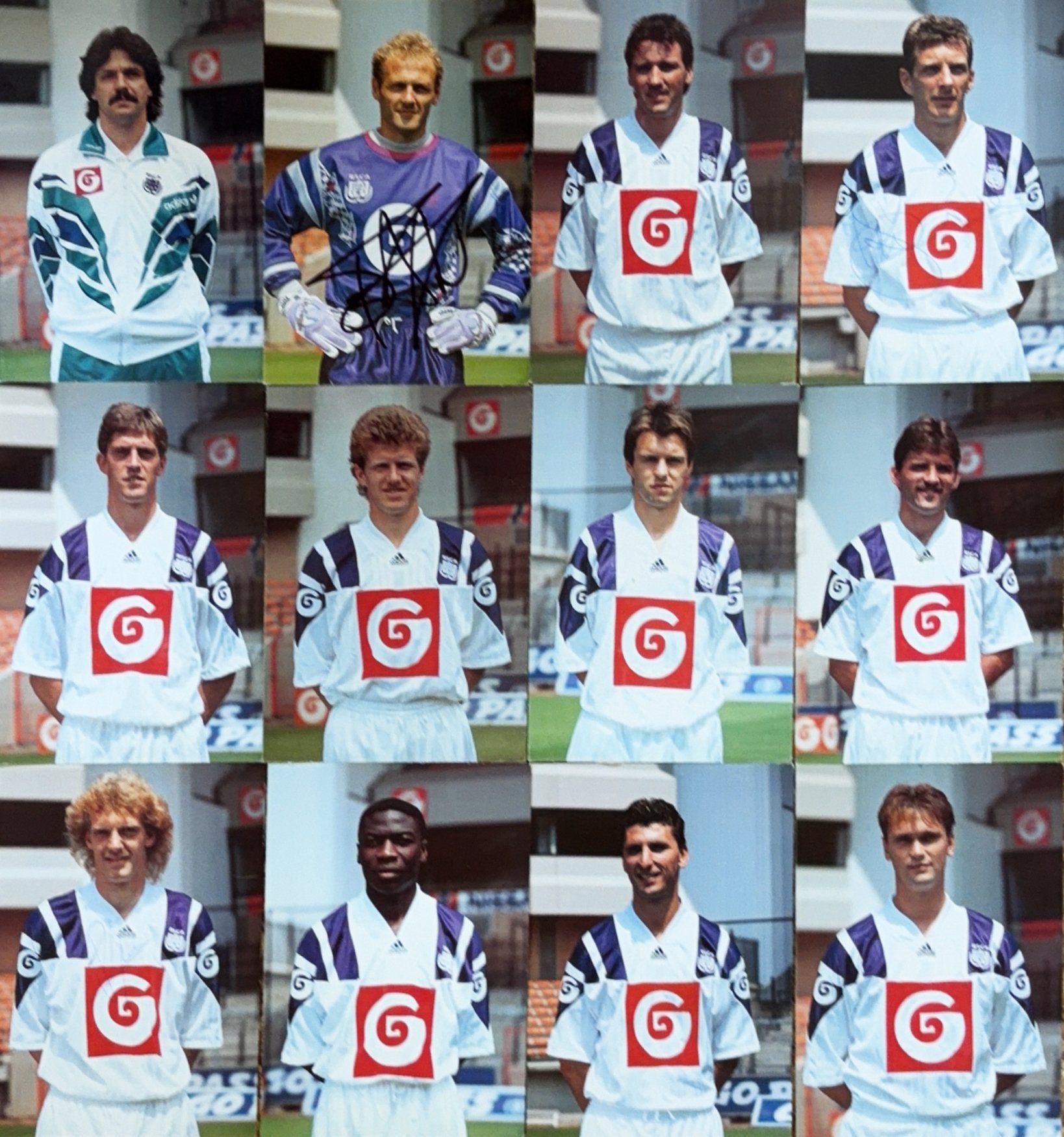 12 Spelerskaarten RSCA Anderlecht - seizoen1992/1993, Verzamelen, Ophalen of Verzenden, Zo goed als nieuw, Spelerskaart