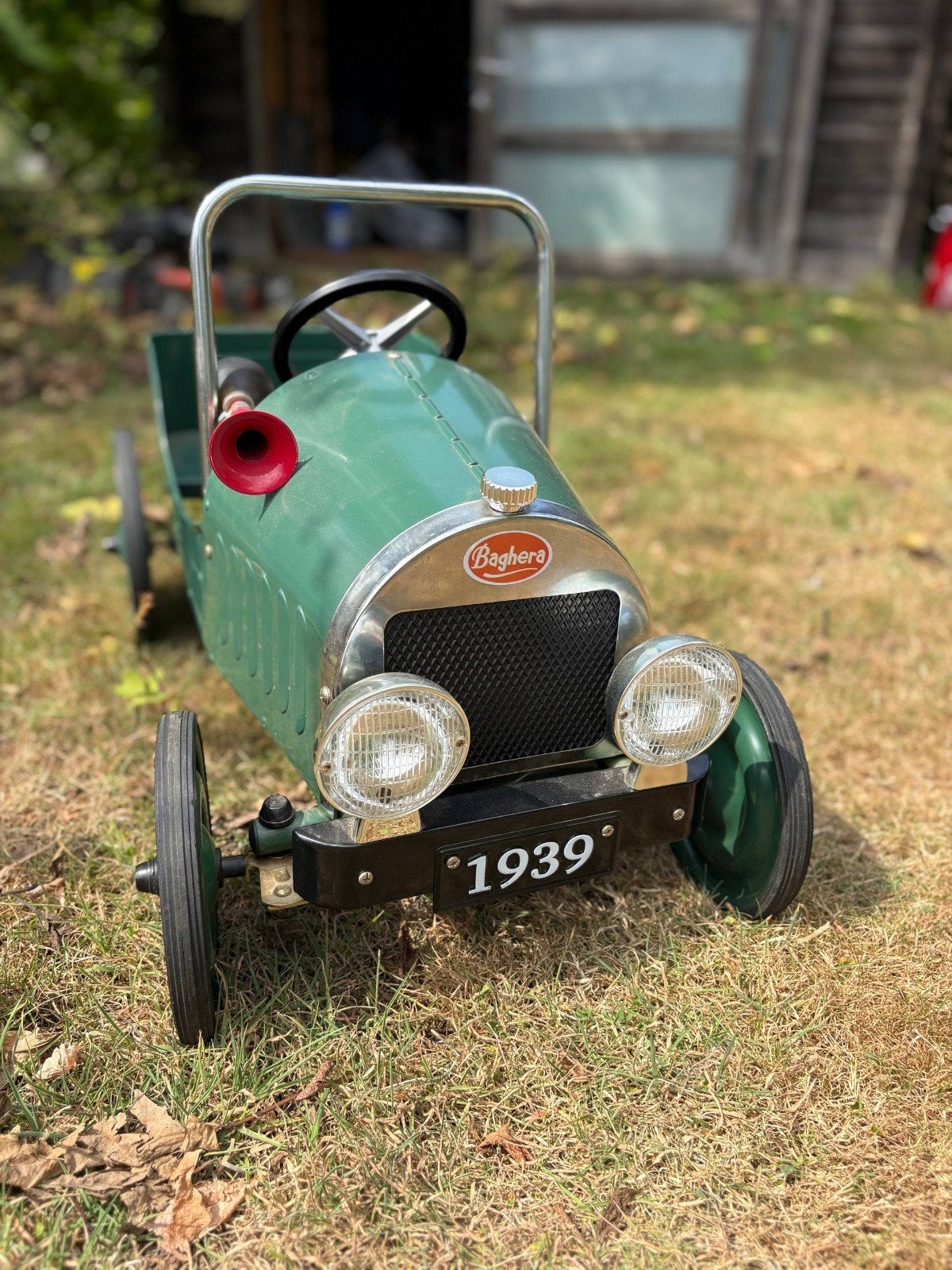 Baghera Retro Trapauto 1939 – Vintage Kinderauto – Groen, Ophalen