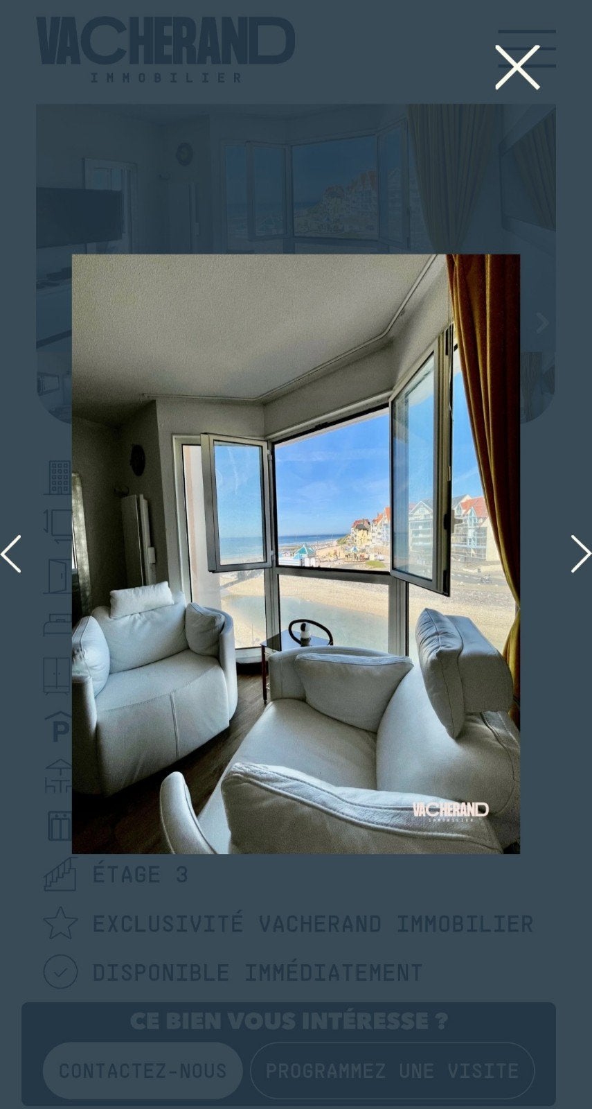 Wimereux ( France ) Vend Apparemment 1 chambre. Vue sur Mer