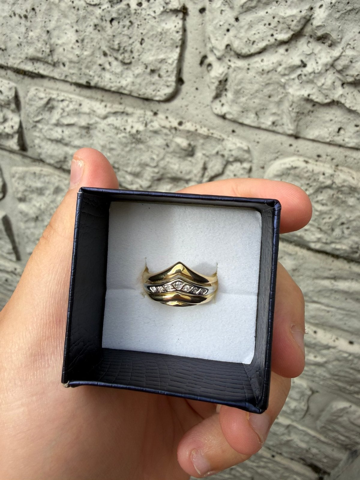 Bague en or 18 carats avec diamants — NOUVELLE, Neuf, Jaune, Femme ou Homme, Or
