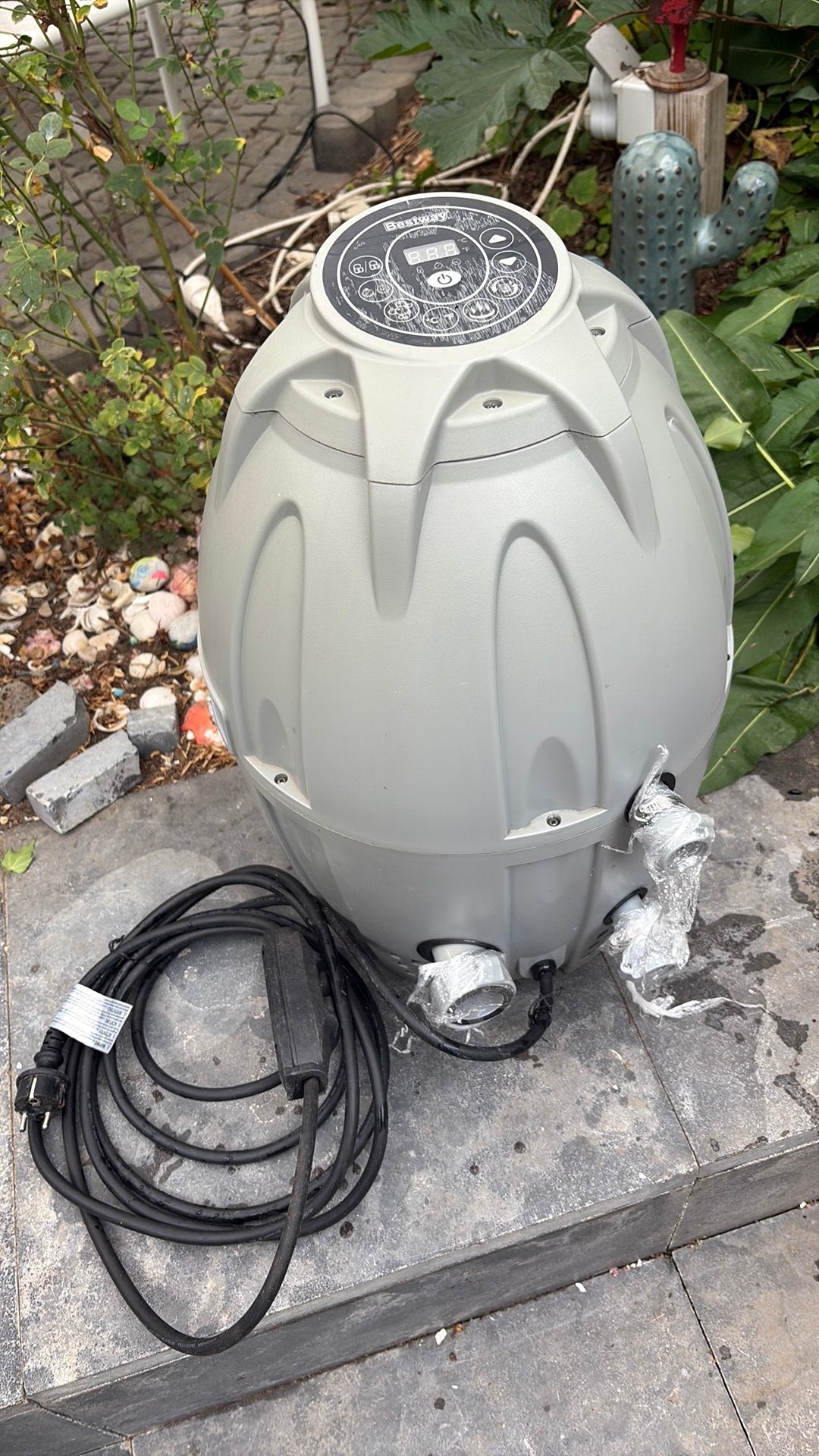 Bestway Lay-z-spa pump + opblaasbare afdekhoes, Ophalen, Gebruikt, Pomp