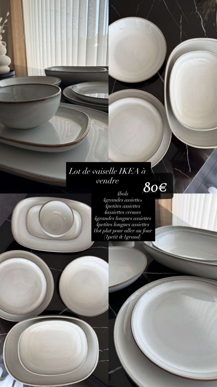 Vaiselle complete ikea, Enlèvement, Comme neuf