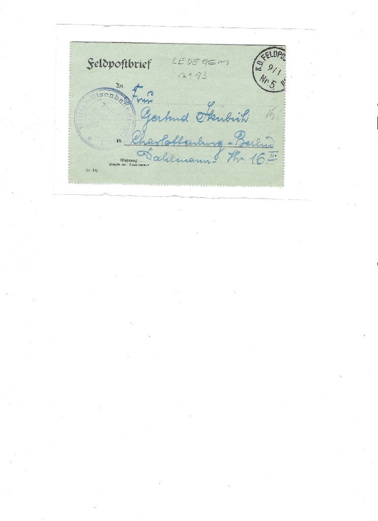 Ledegem WOI, Ophalen of Verzenden