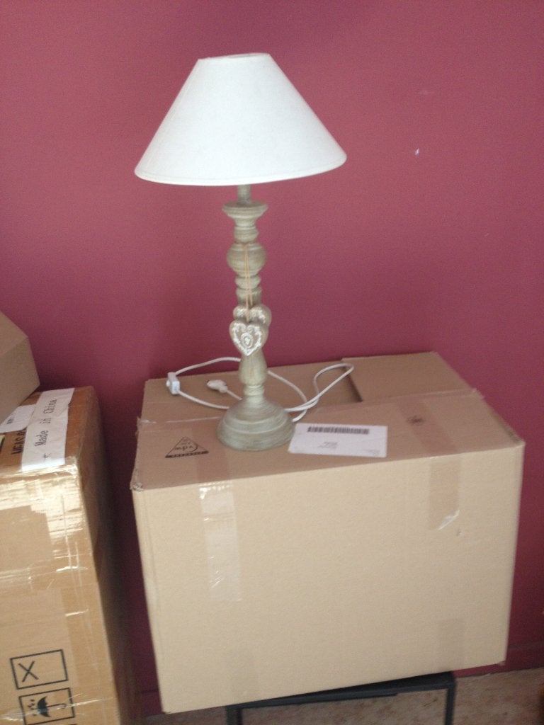 tafel lamp, Huis en Inrichting, Lampen | Tafellampen, Ophalen, Zo goed als nieuw, Textiel, Nachtlamp