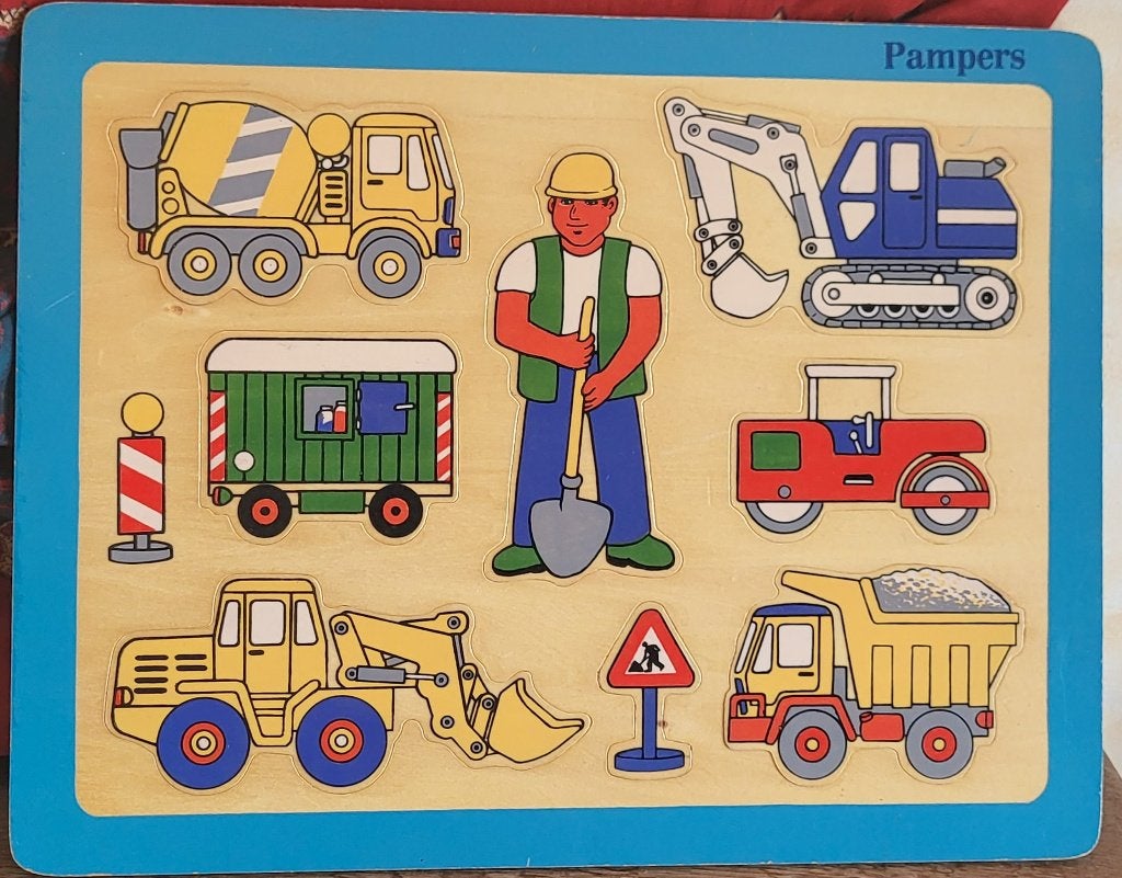 PAMPERS - Puzzle en bois sur le thème du chantier - Neuf, Enlèvement ou Envoi, Neuf, Construction