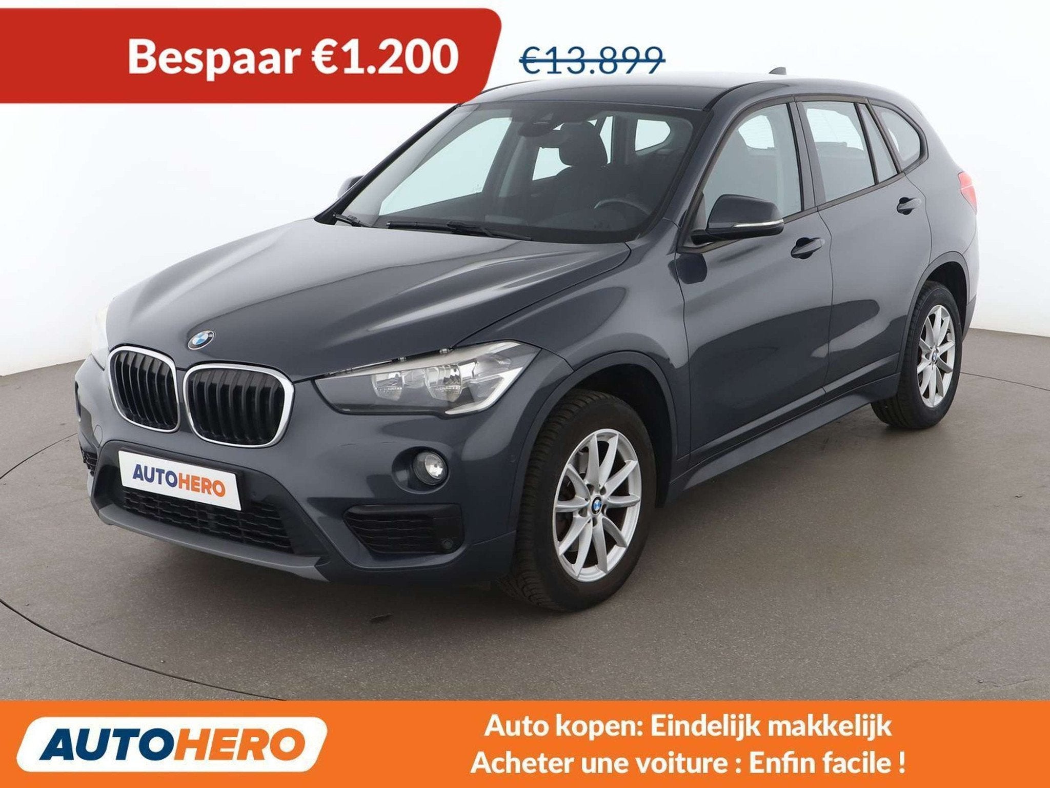 BMW X1 sDrive 18d Advantage (année de construction 2016), Autos, X1, Argent ou Gris, 110 kW, Noir