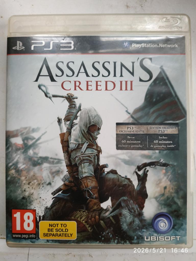 Assassins Creed 3 voor PS3, Games en Spelcomputers, Games | Sony PlayStation 3, Avontuur en Actie, Online, Vanaf 18 jaar, 1 speler