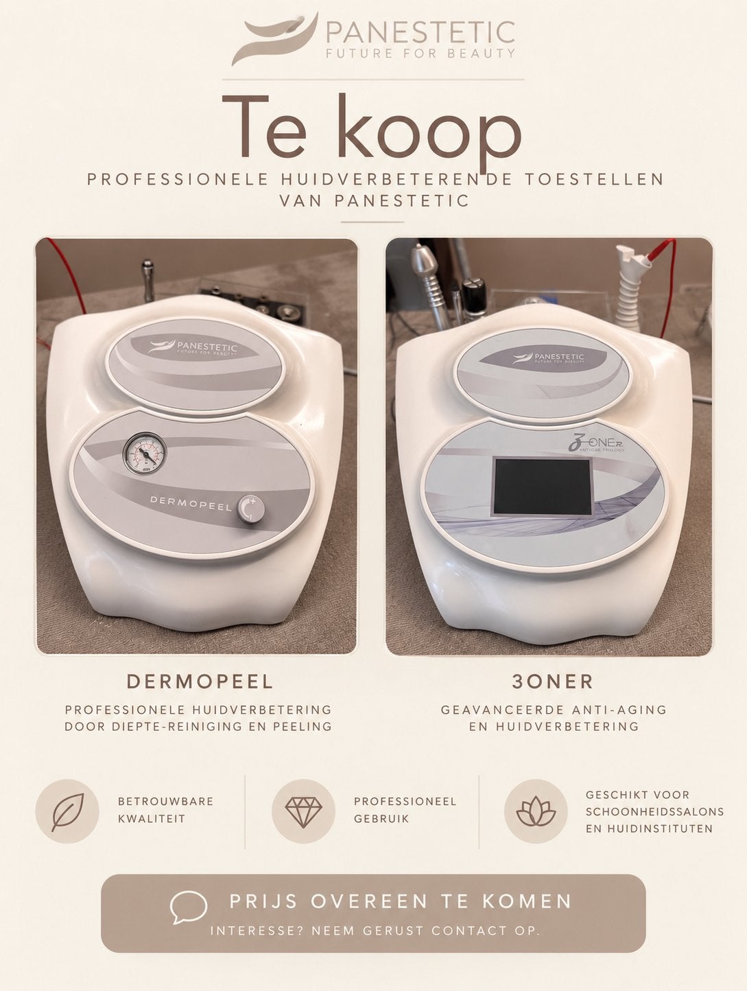 Toestellen panestetic huidverbetering, Services & Professionnels