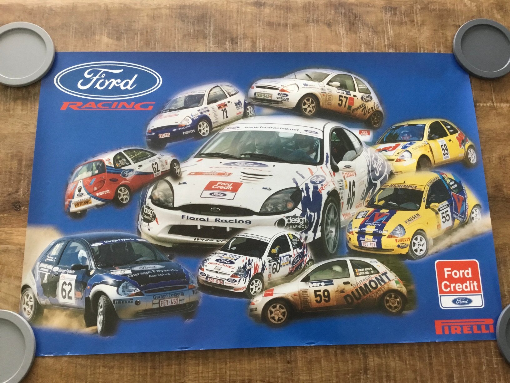 Poster ford racing, Ophalen of Verzenden, Zo goed als nieuw