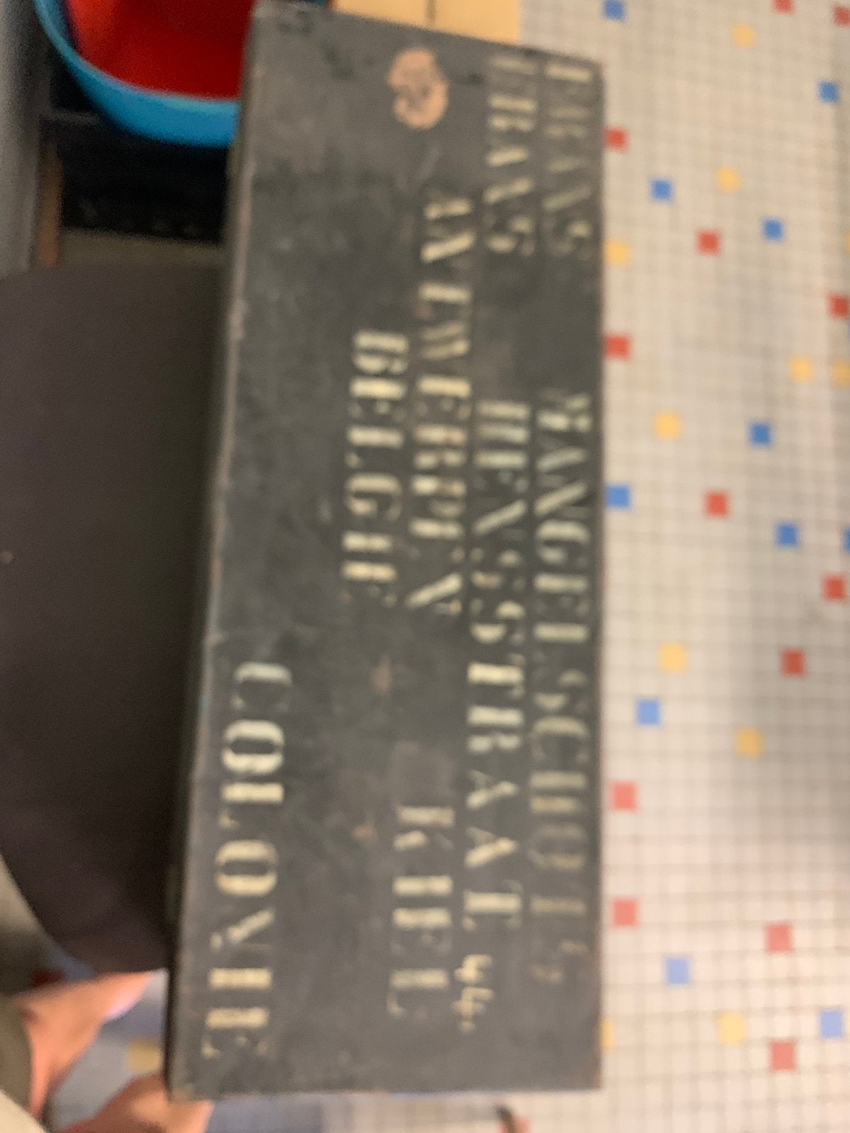 Originele metalen reiskoffer, Ophalen, Gebruikt, Metaal