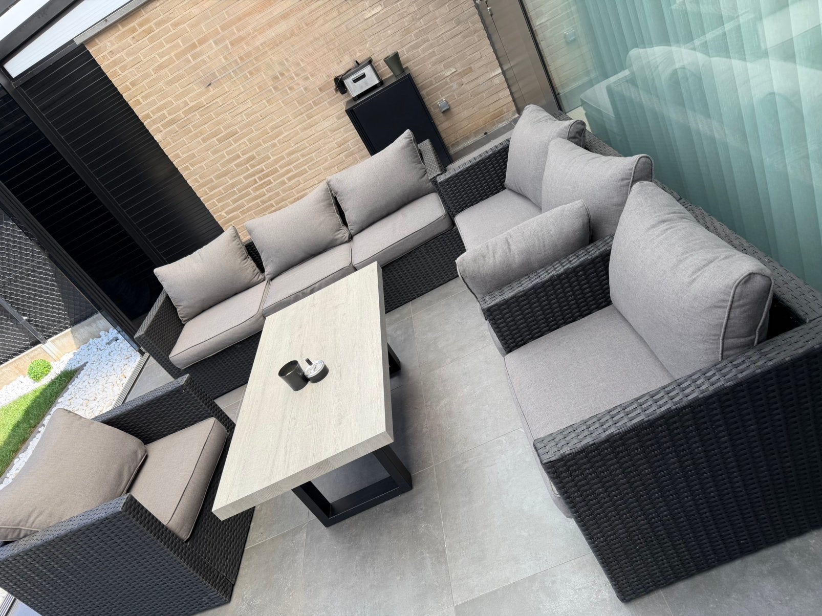 Vinci Lounge + tafel, Jardin & Terrasse, Enlèvement, Comme neuf