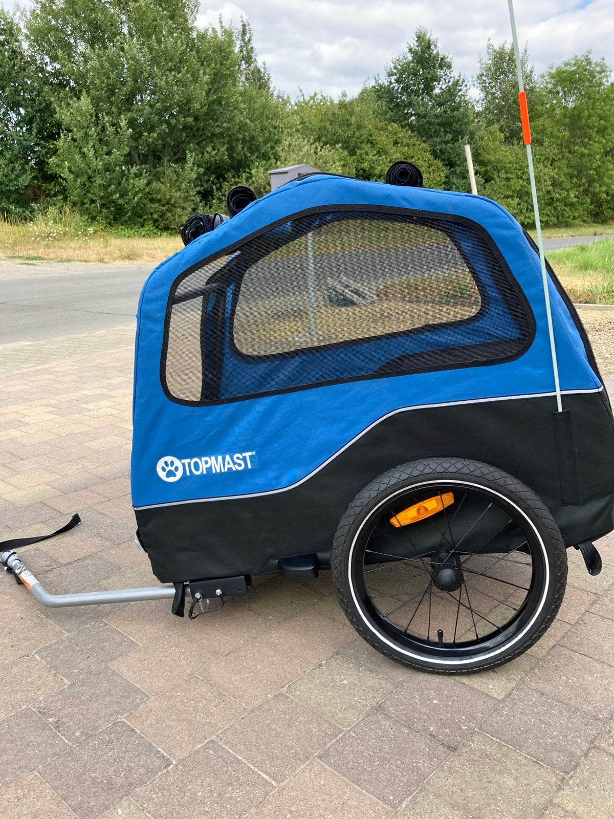 TOPMAST MAXI GOLD - fietskar hond - max belasting 40 KG, Vélos & Vélomoteurs, Accessoires vélo | Remorques, Enlèvement, Utilisé
