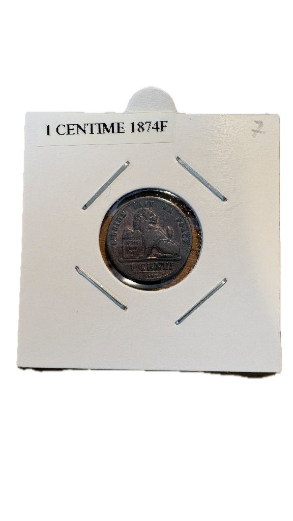 LEOPOLD II: 1 cent 1874F, Postzegels en Munten, Ophalen of Verzenden