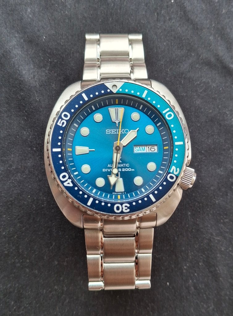 Seiko Turtle "Blue Lagoon" Limited Edition SRPB11 - full set, Montre-bracelet, Seiko, Acier, Envoi