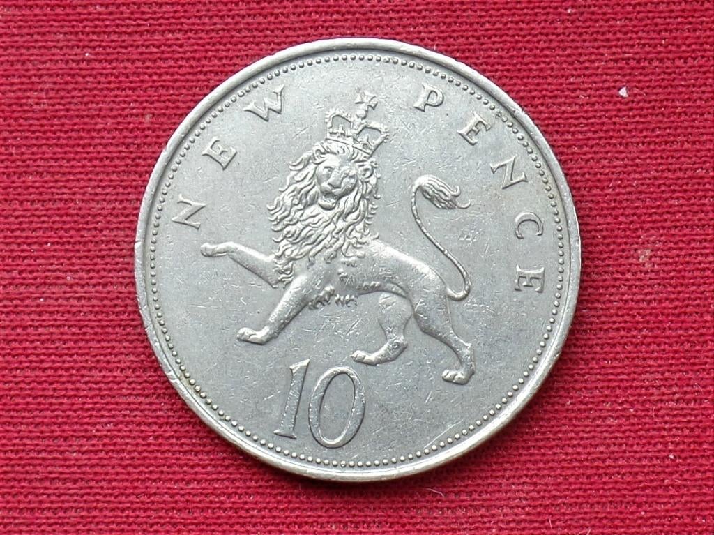10 new pence 1971 afbeelding Elizabeth II, Ophalen, Losse munt