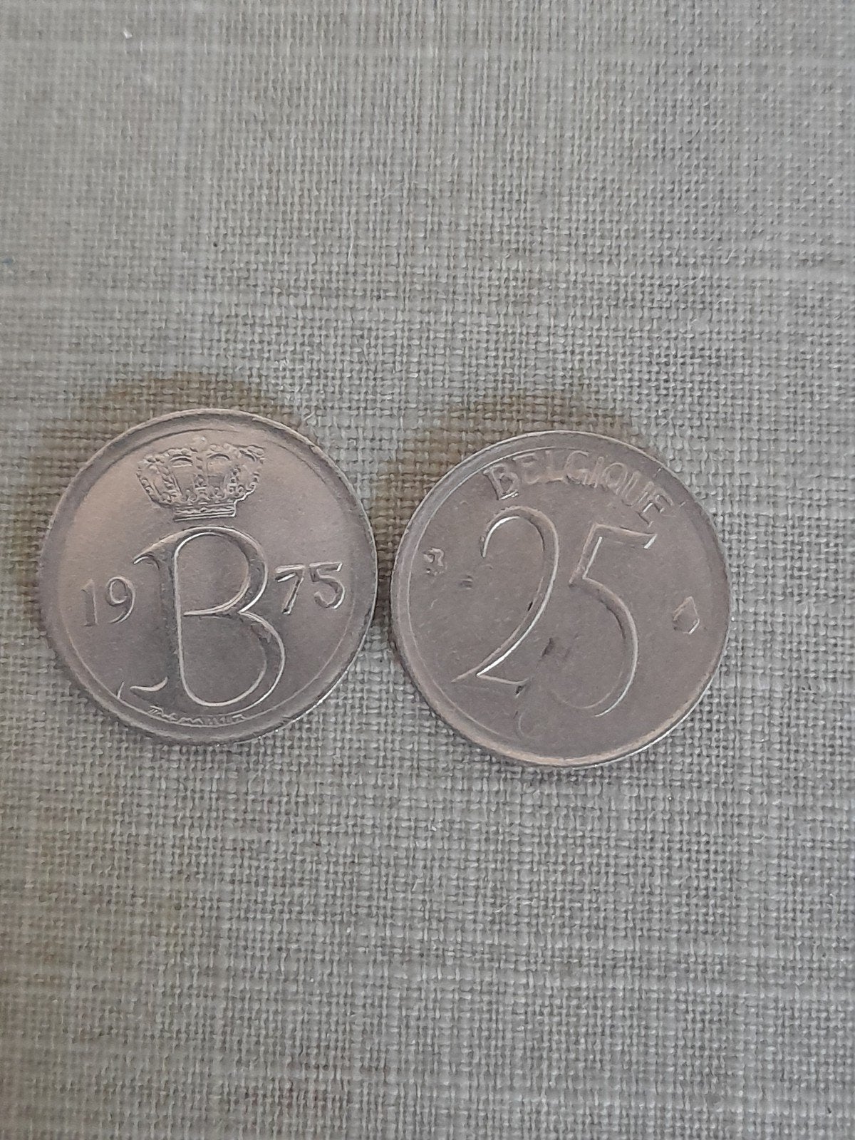 52 pièces de 25 centimes belges frappées de 1964 à 1975, Monnaie en vrac