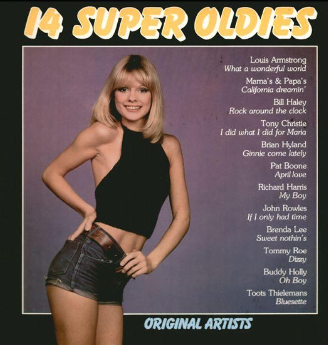 lp: 14 SUPER OLDIES - verzamellp - vinyl=als nieuw", Cd's en Dvd's, Vinyl | Pop, Beschermende buitenhoes, Ophalen of Verzenden