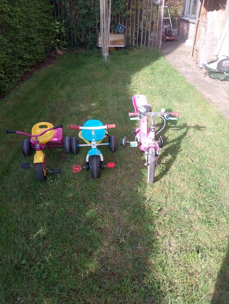 3 kinderfietsjes., Ophalen