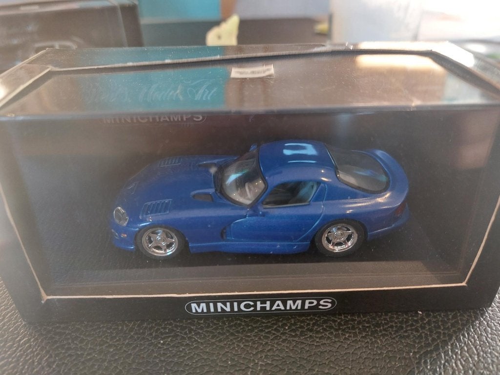Minichamps Dodge Viper Coupé bleue de 1993 1/43, Enlèvement ou Envoi, Neuf, Voiture, MiniChamps