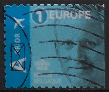 België 2016 Koning Filip Europe (rechts ongetand), Verzenden, Koninklijk huis, Gestempeld, Gestempeld