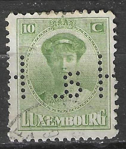 Luxembourg 1921/1922 - Yvert 122 perf - Charlotte 10 c. (ST), Envoi, Luxembourg, Affranchi