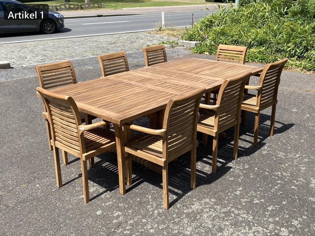 Nieuwe tuinsets aan stockprijzen, Tuin en Terras, Ophalen, Meer dan 8 zitplaatsen, Teakhout, Nieuw