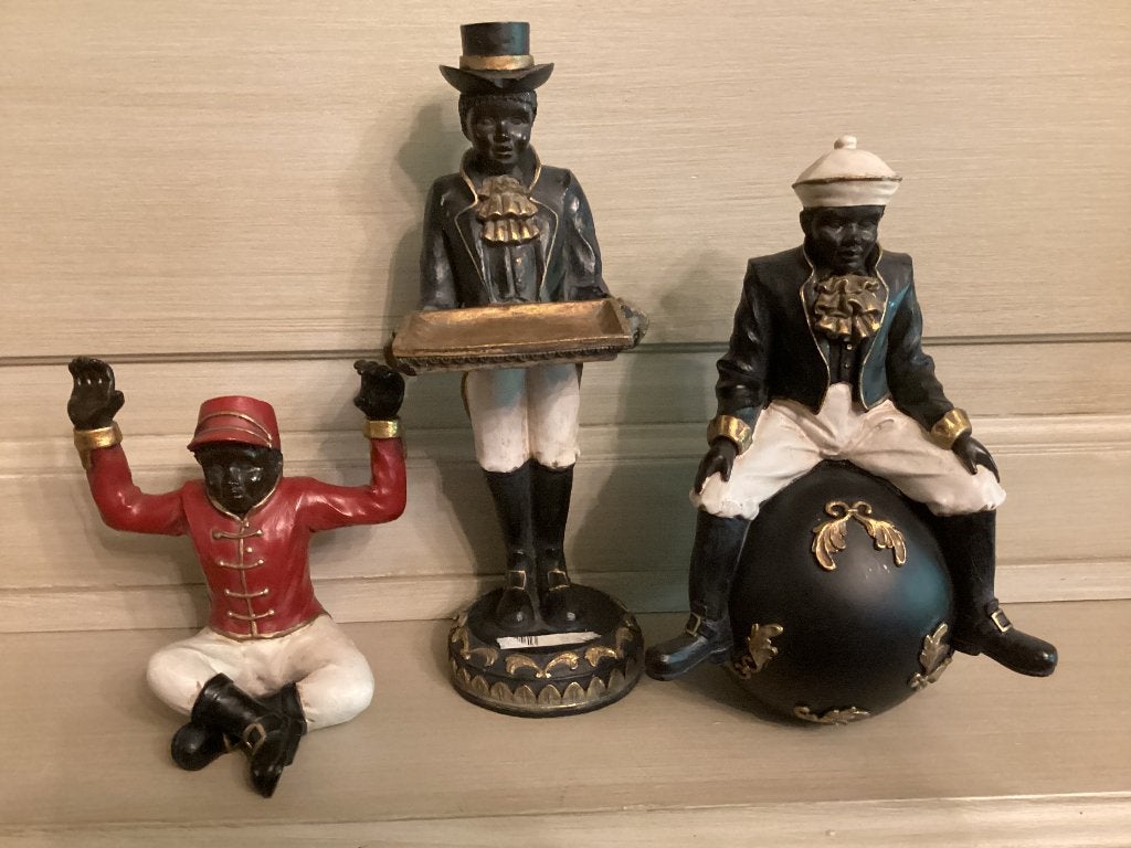 3 delingen set “Black Americana/Moorse beeldjes. Bieden., Neuf, Vintage, Enlèvement, Noir