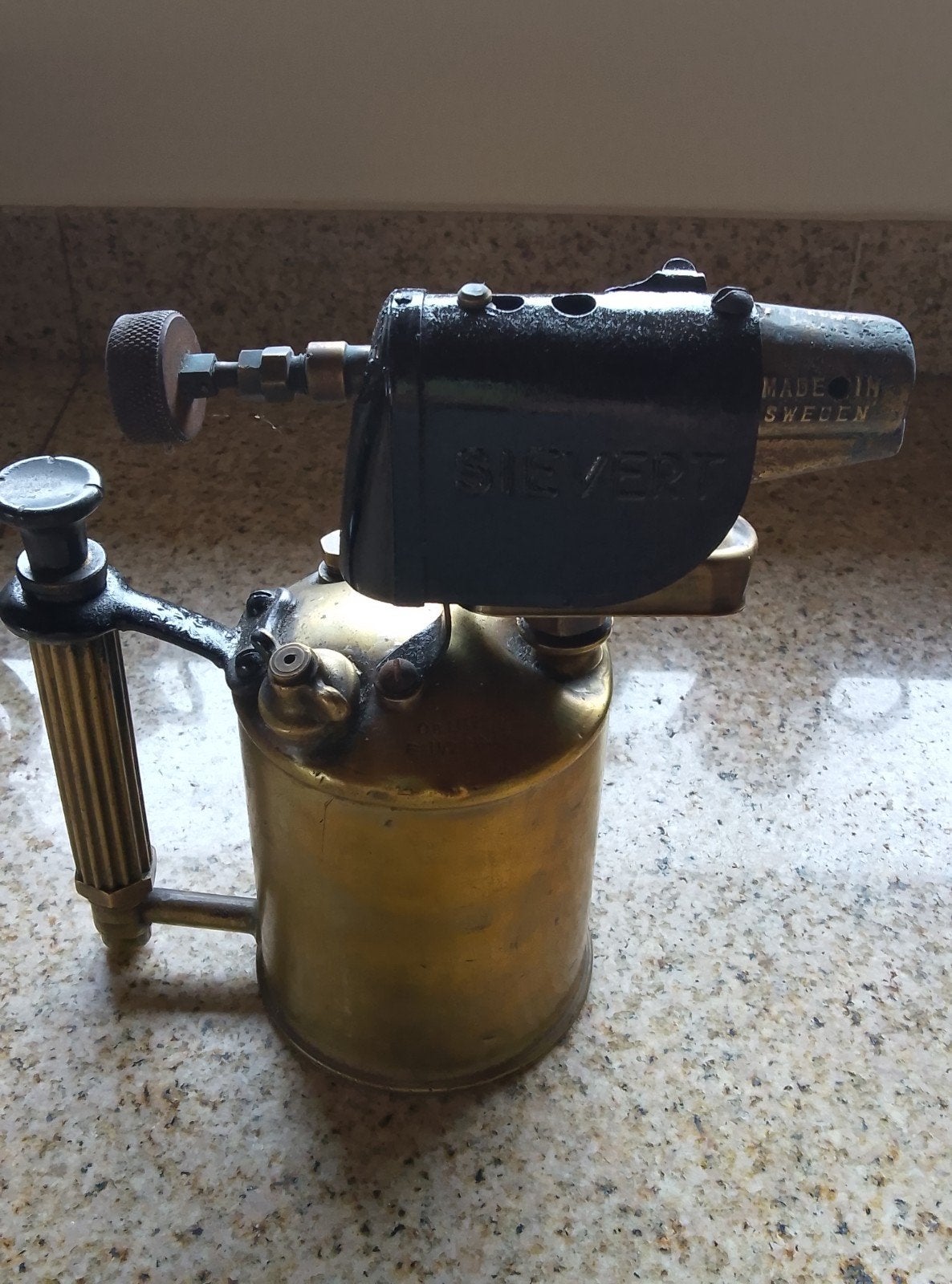 oude koperen brander, Ophalen