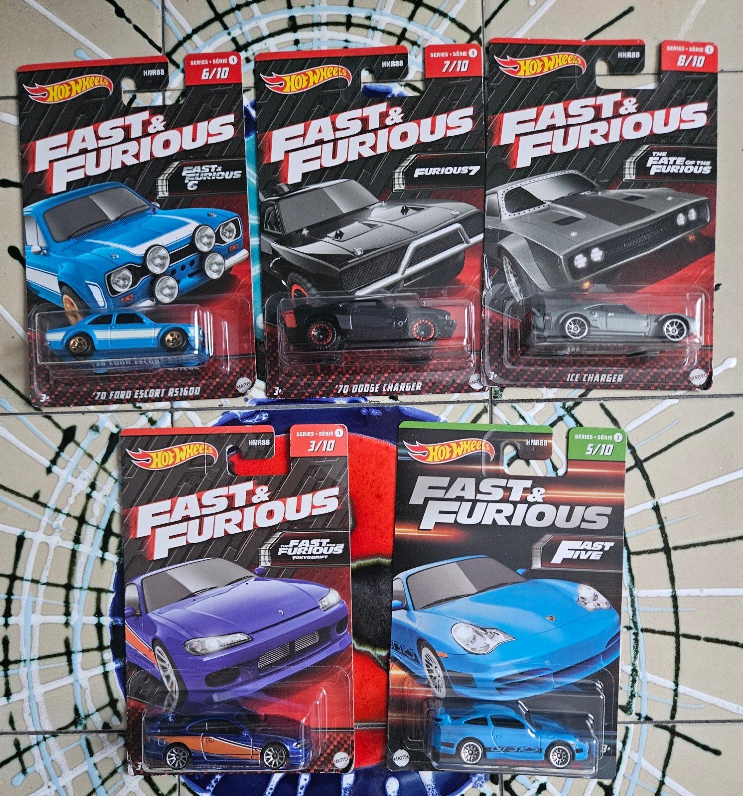 5 verschillende Fast and Furious Hot Wheels-auto's, Kinderen en Baby's, Speelgoed |Speelgoedvoertuigen, Ophalen of Verzenden